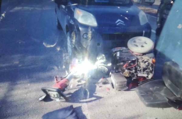 Otomobilin çarptığı engelli aracındaki şahıs yaralandı
