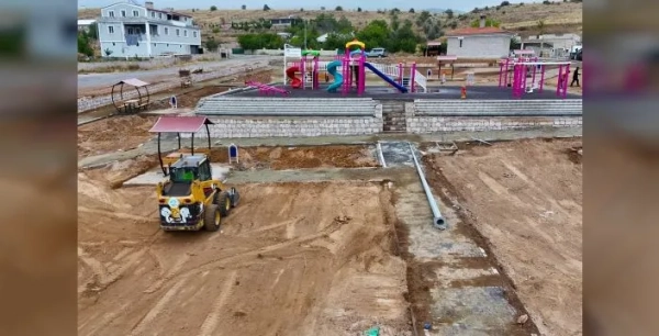 Çatakdere'de yeni sosyal yaşam alanı inşa ediliyor