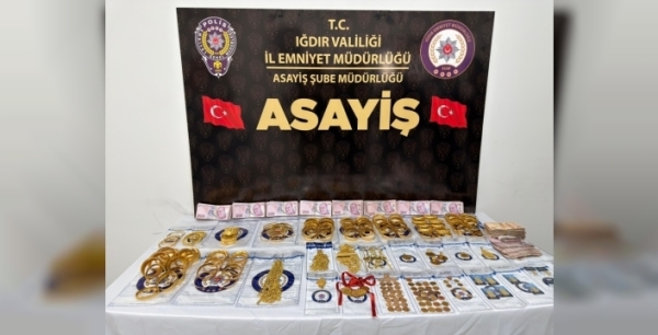 Iğdır'da kuyumcu soygunu: 3 zanlıdan biri tutuklandı, altın ve para ele geçirildi