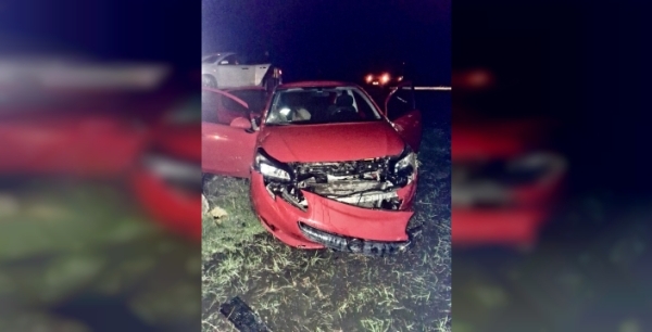 Kars'ta şarampole devrilen otomobilde 5 yaralı