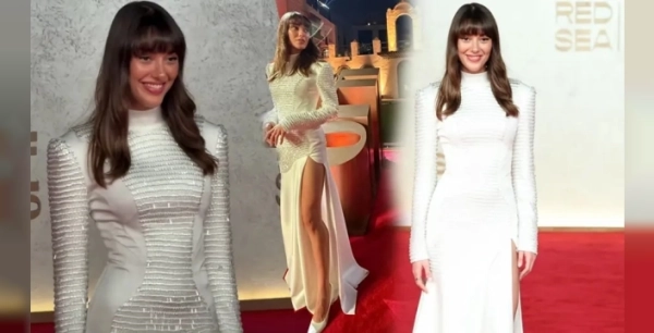 Kızıldeniz Film Festivali'nde Dilan Çiçek Deniz rüzgarı esti, Juliette Binoche ile poz verdi!