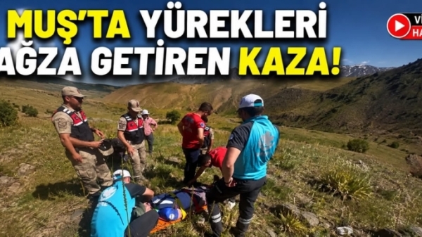 Muş'ta yürekleri ağza getiren kaza!