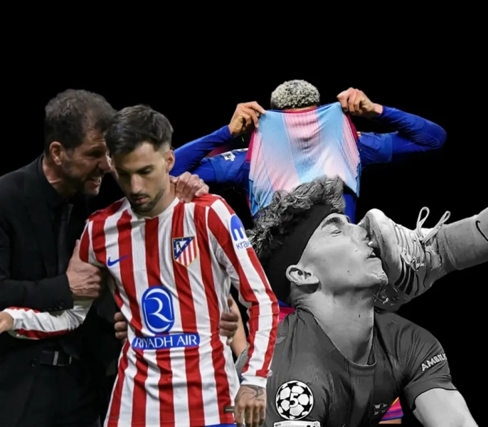 Atletico Madrid yarı finalde, Simeone'den Barcelona taraftarına olay gönderme!