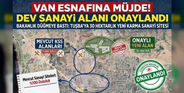 Doluluk Yüzde 100’ü Buldu, Bakanlık Düğmeye Bastı: Van'a Yeni Sanayi Sitesi!