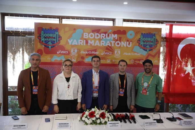 Bodrum'da yarı maraton öncesi basın toplantısı yapıldı
