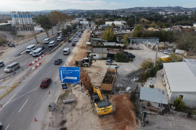 Bursa'da altyapı çalışmaları sürüyor