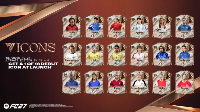 EA SPORTS FC 27'de yeni İKON kadrosu açıklandı - 2