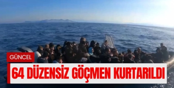 29’u çocuk 64 düzensiz göçmen ve 2 göçmen kaçakçısı yakalandı
