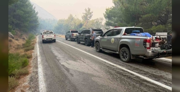 Ayvalık-Bergama yolu alevlere teslim: Trafik felç oldu