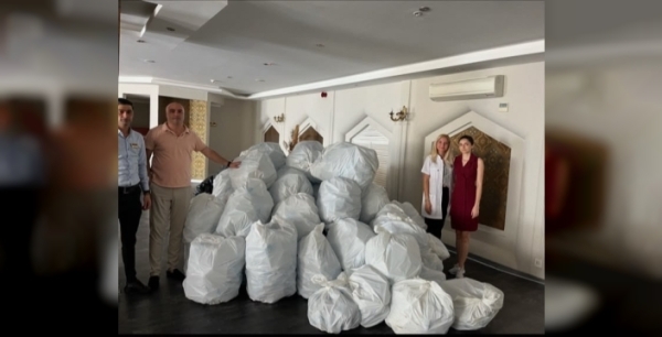 Azka Otel pet şişeleri geri dönüştürüyor