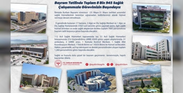 Bayramda hastaneler boş kalmayacak: Aydın'da sağlık ordusu göreve!