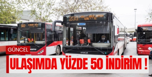 Bayramda toplu ulaşım yüzde 50 indirimli