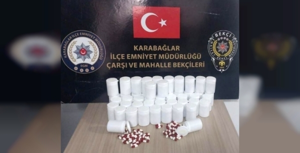 Bekçilerin dikkati sayesinde 2 bin 710 uyuşturucu hap ele geçirildi