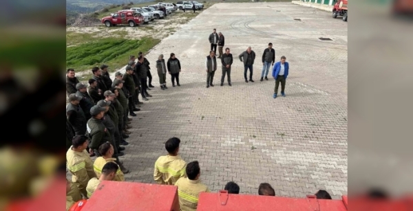 Demirci'de orman yangınlarıyla mücadele için uygulamalı eğitim gerçekleştirildi