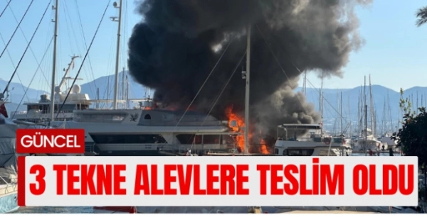  Fethiye'de motoryat ve 3 tekne alevlere teslim oldu