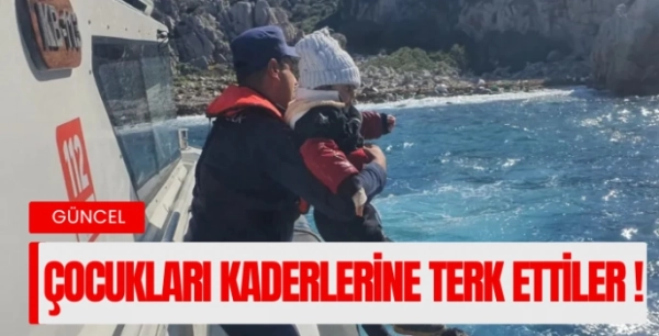 Göçmenler ve çocukları ıssız koyda kaderine terk edildi