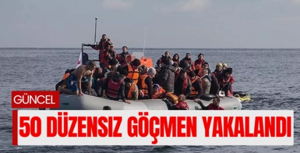 İzmir açıklarında 50 düzensiz göçmen yakalandı