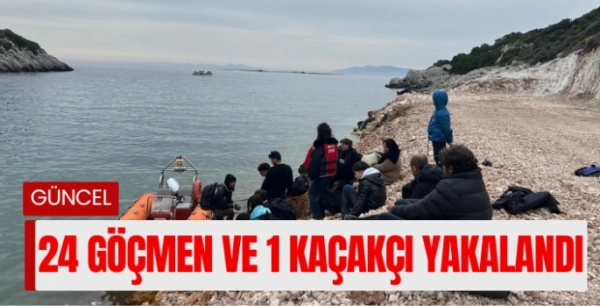 İzmir’de 24 göçmen ve 1 göçmen kaçakçısı yakalandı