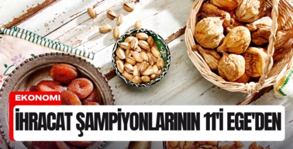Kuru meyve sektöründe 12 ihracat şampiyonunun 11’i Egeli
