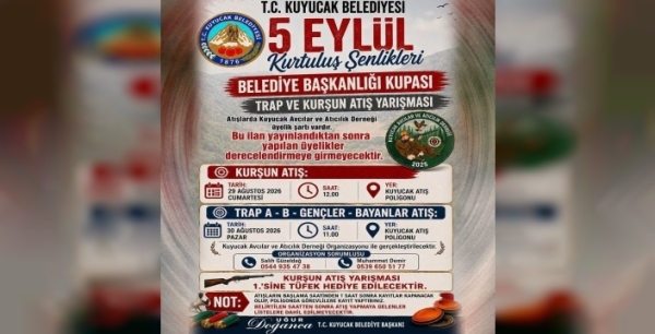 Kuyucak kurtuluş şenlikleri atıcılık yarışmasıyla başlıyor