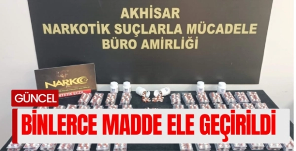 Manisa’da uyuşturucu satıcılarına darbe: Binlerce uyuşturucu hap ele geçirildi