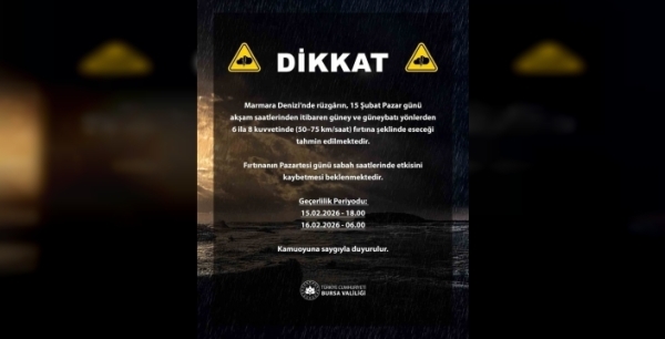 Marmara Denizi'nde Fırtına Geliyor: Bursa Valiliği'nden Acil Uyarı!