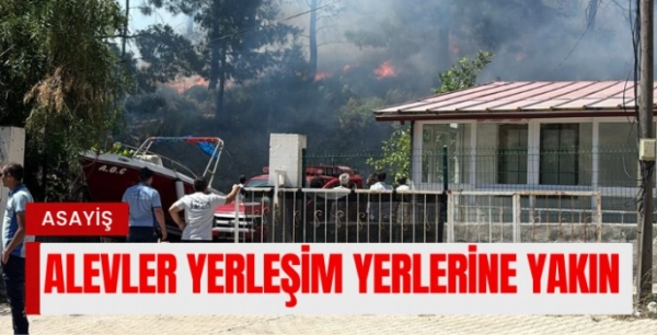 Marmaris Hisarönü'nde Yerleşim Yerine Yakın Orman Yangını: Havadan ve Karadan Müdahale Başladı
