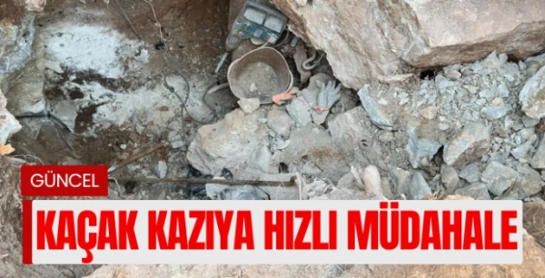 Marmaris’te kaçak kazıya polisten suçüstü