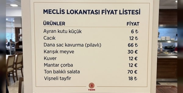 Meclis lokantası fiyatları ile sokak ekonomisi arasındaki fark