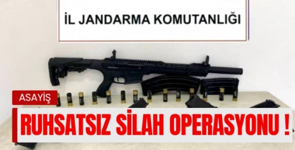 Milas’ta ruhsatsız silah operasyonu