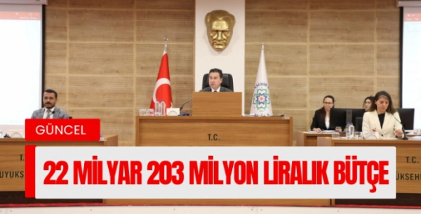 Muğla Büyükşehir'in 2025 yılı bütçesi 22 milyar 203 milyon lira oldu