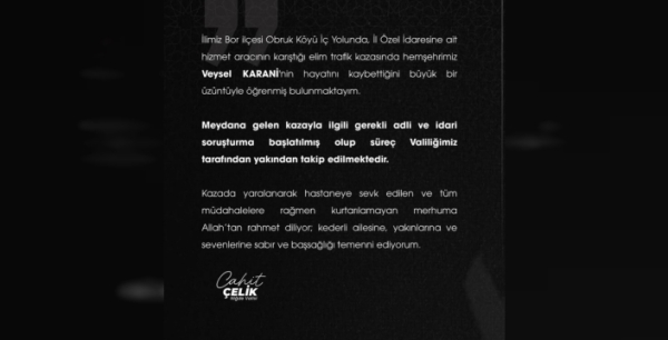 Niğde'de geri manevra faciası: 62 yaşındaki Veysel K. hayatını kaybetti