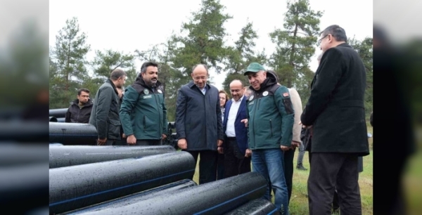Orhaneli'de 13 bin 500 dekar alana modern sulama sistemi kuruluyor
