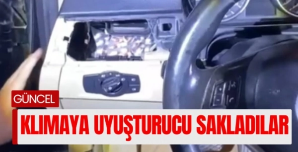 Otomobilin klima ızgarasından uyuşturucu çıktı