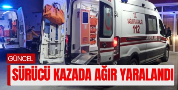 Park halindeki kamyona çarpan motosiklet sürücüsü ağır yaralandı
