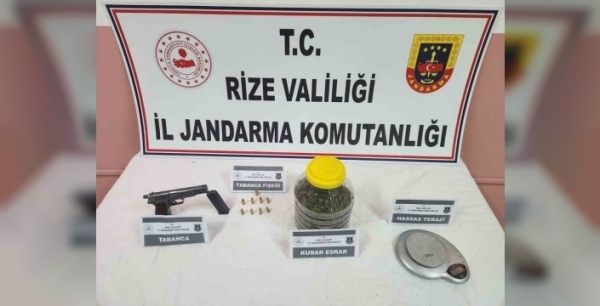 Rize'de uyuşturucu operasyonu: İki gözaltı