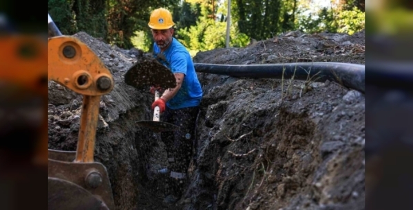 Yanık Mahallesi'nde içme suyu projesinde yüzde 50 ilerleme kaydedildi
