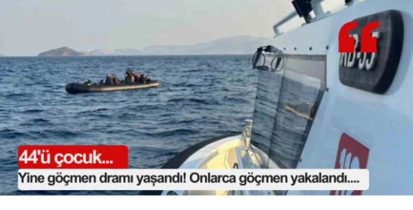 Yine göçmen dramı yaşandı! Onlarca göçmen yakalandı. 