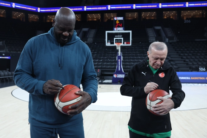 Erdoğan ve NBA yıldızı O'Neal potada buluştu!