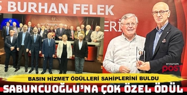 Burhan Felek Basın Hizmet Ödülleri sahiplerini buldu 