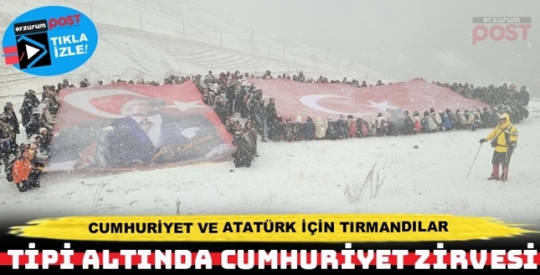 Cumhuriyet için Palandöken'e çıkan öğrenciler tipiye tutuldu
