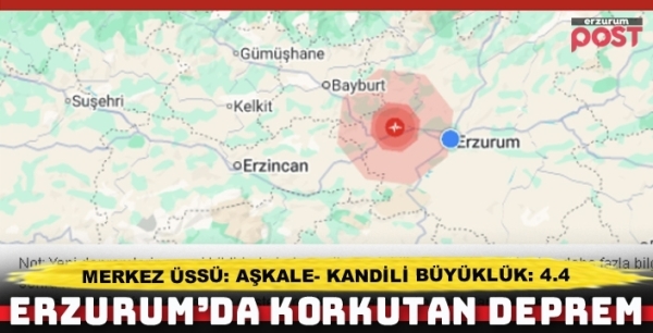 Erzurum'da korkutan deprem!