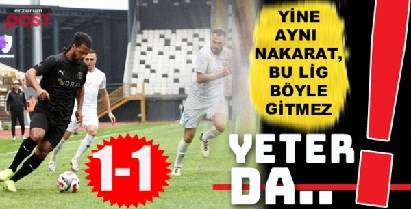 Erzurumspor, Manisa'dan da beraberlikle dönüyor:1-1