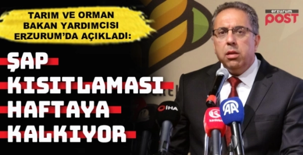 Bakan Yardımcısı Erzurum'da açıkladı: Şap kısıtlaması kalkıyor