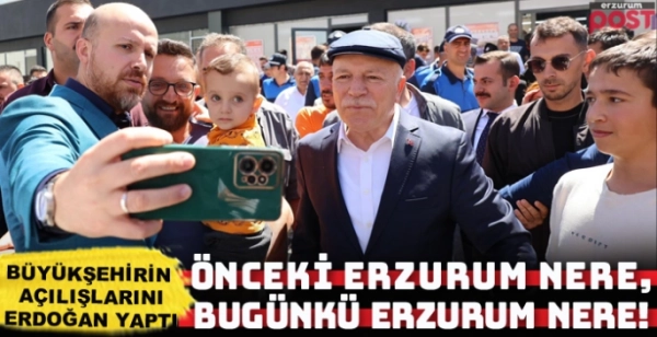 Erzurum Büyükşehir’in yeni yatırımlarının açılışını Bilal Erdoğan yaptı