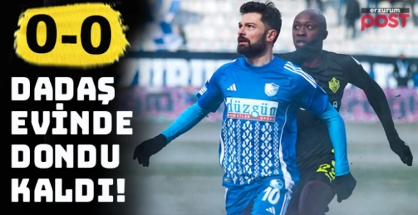Erzurumspor-Iğdırspor maçı başladığı gibi bitti: 0-0