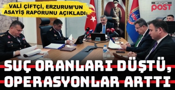 Vali Çiftçi: Erzurum’da suç oranları düştü, operasyonlar arttı