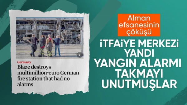 Almanya'da yangın alarmı olmayan itfaiye merkezi küle döndü