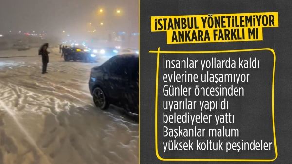 Ankara'da kış yüzünü gösterdi: Vatandaşlar yine yollarda kaldı