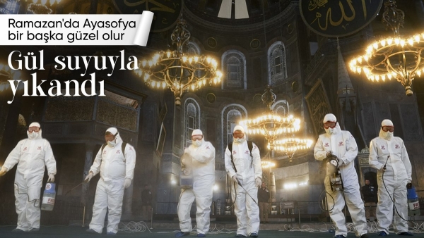 Ayasofya-i Kebir Camii Şerifi'nde Ramazan temizliği yapıldı